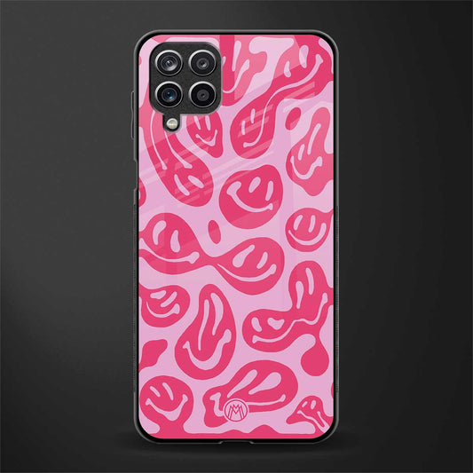 acid smiles bubblegum pink edition glass case for samsung galaxy a42 5g image