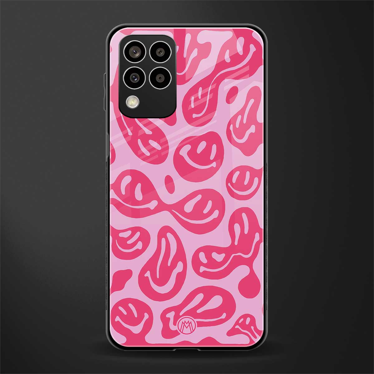 acid smiles bubblegum pink edition back phone cover | glass case for samsung galaxy m33 5g