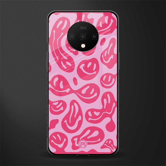 acid smiles bubblegum pink edition glass case for oneplus 7t image