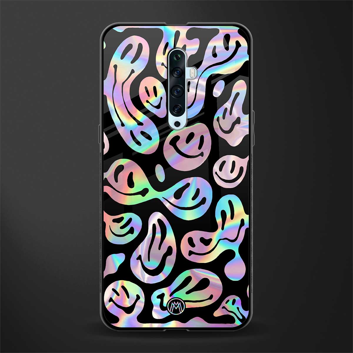 acid smiles chromatic edition glass case for oppo reno 2z image