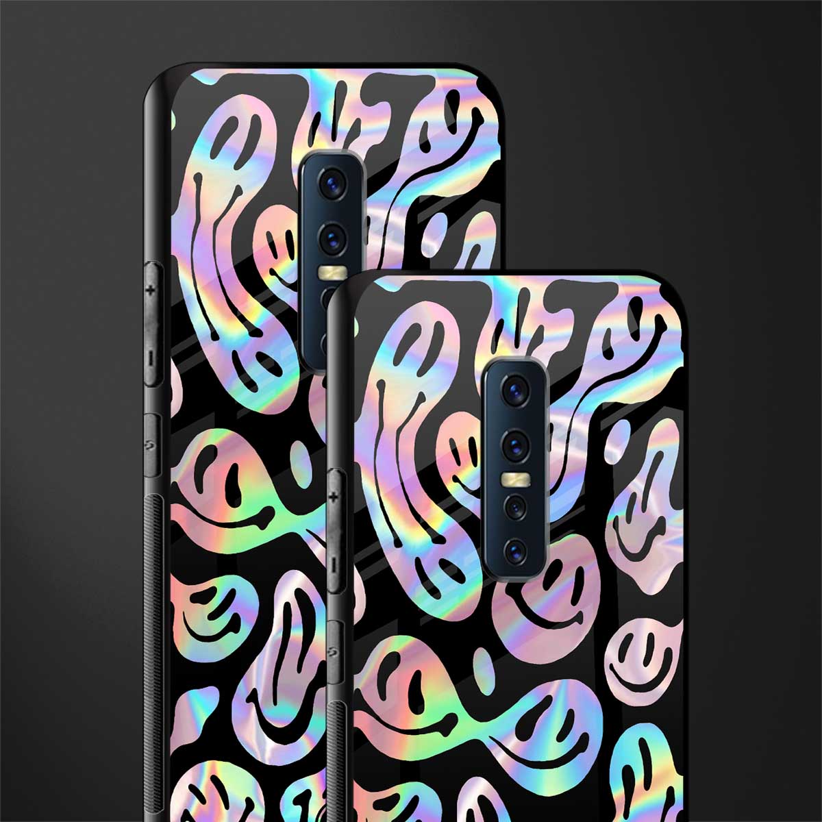 acid smiles chromatic edition glass case for vivo v17 pro image-2