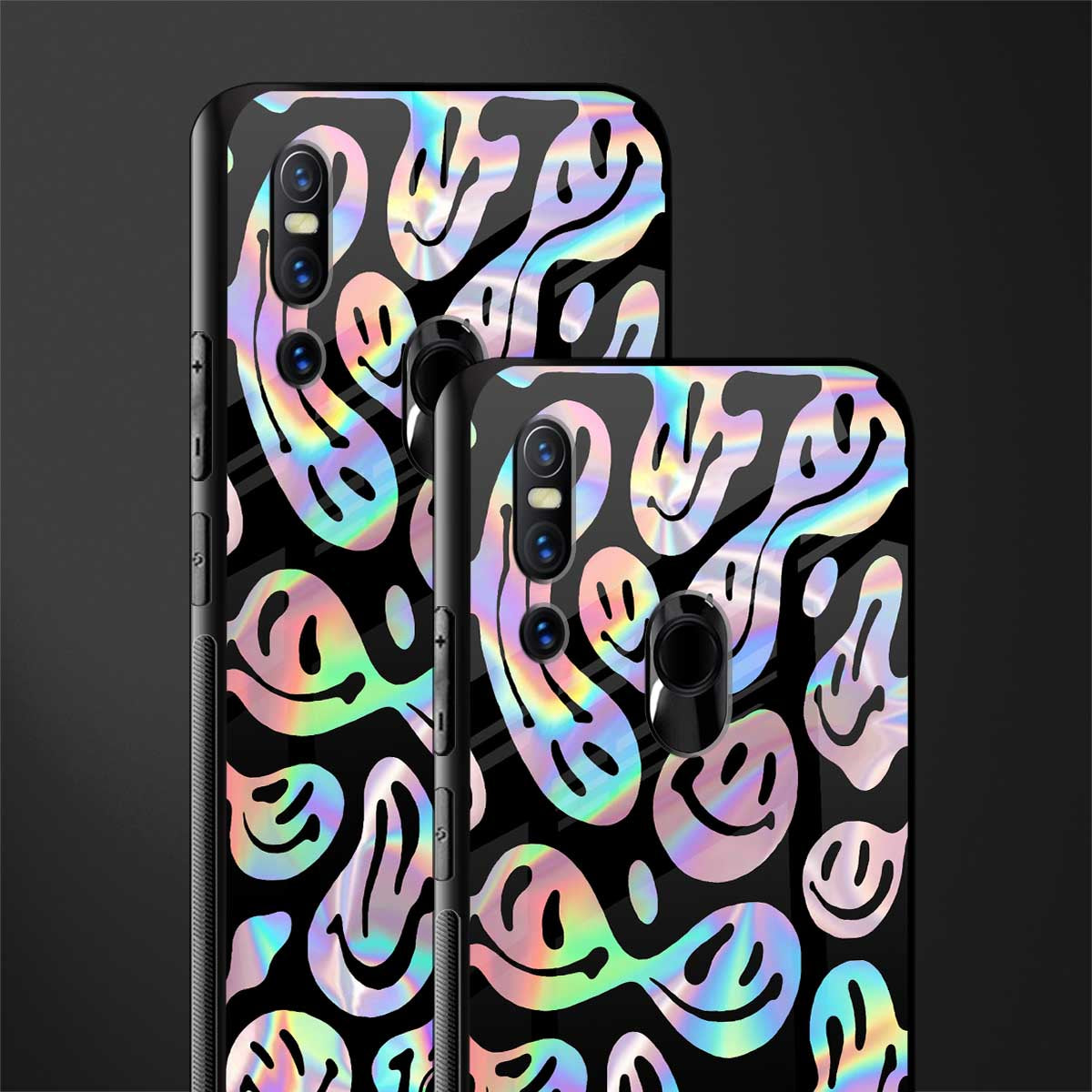 acid smiles chromatic edition glass case for vivo v15 image-2