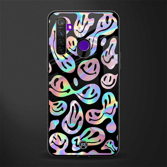 acid smiles chromatic edition glass case for realme 5 image