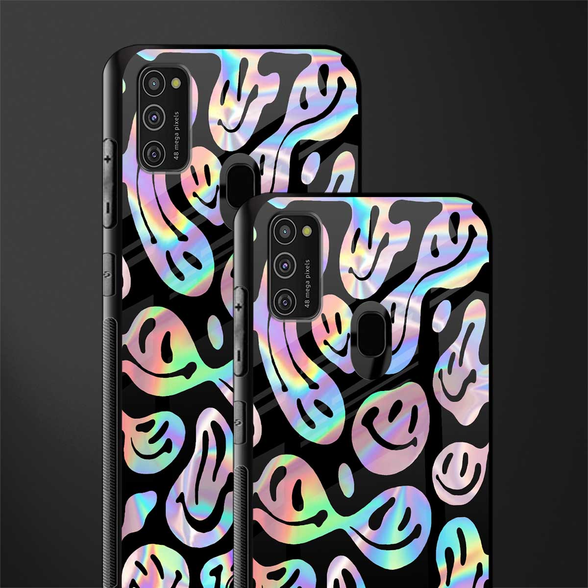 acid smiles chromatic edition glass case for samsung galaxy m30s image-2