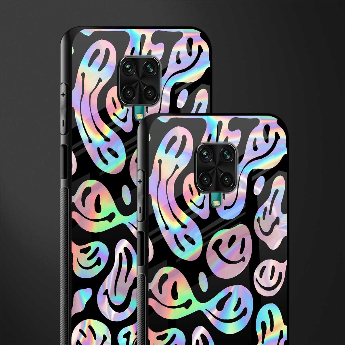 acid smiles chromatic edition glass case for poco m2 pro image-2