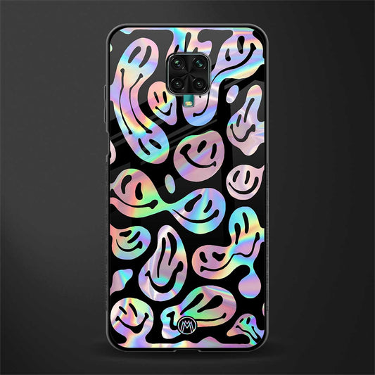 acid smiles chromatic edition glass case for redmi note 9 pro max image