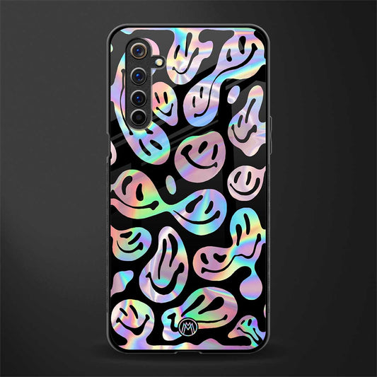 acid smiles chromatic edition glass case for realme 6 image