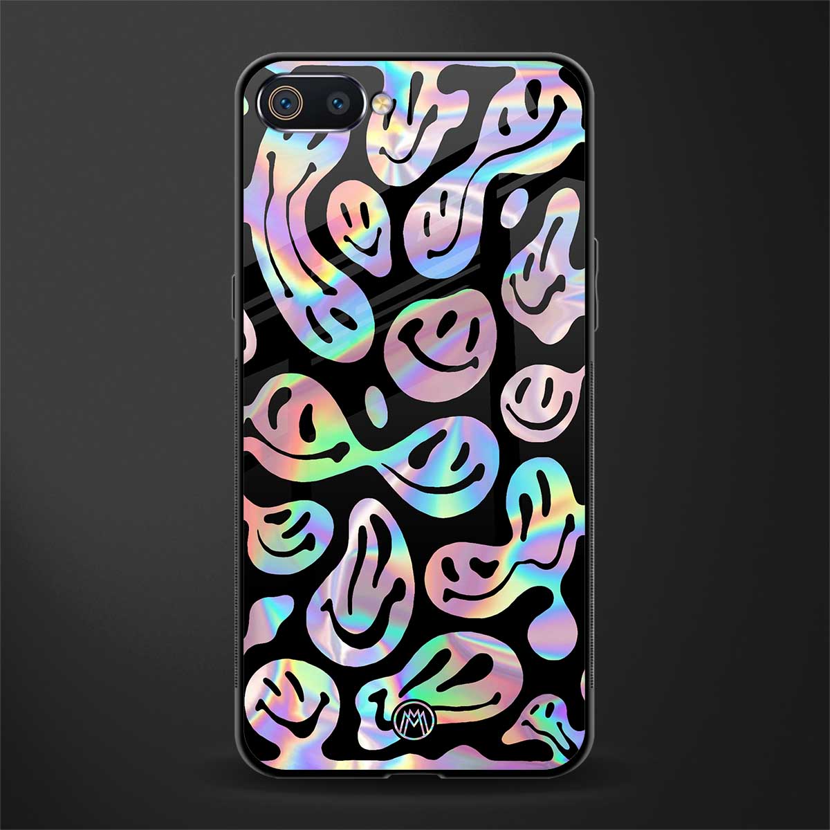 acid smiles chromatic edition glass case for oppo a1k image