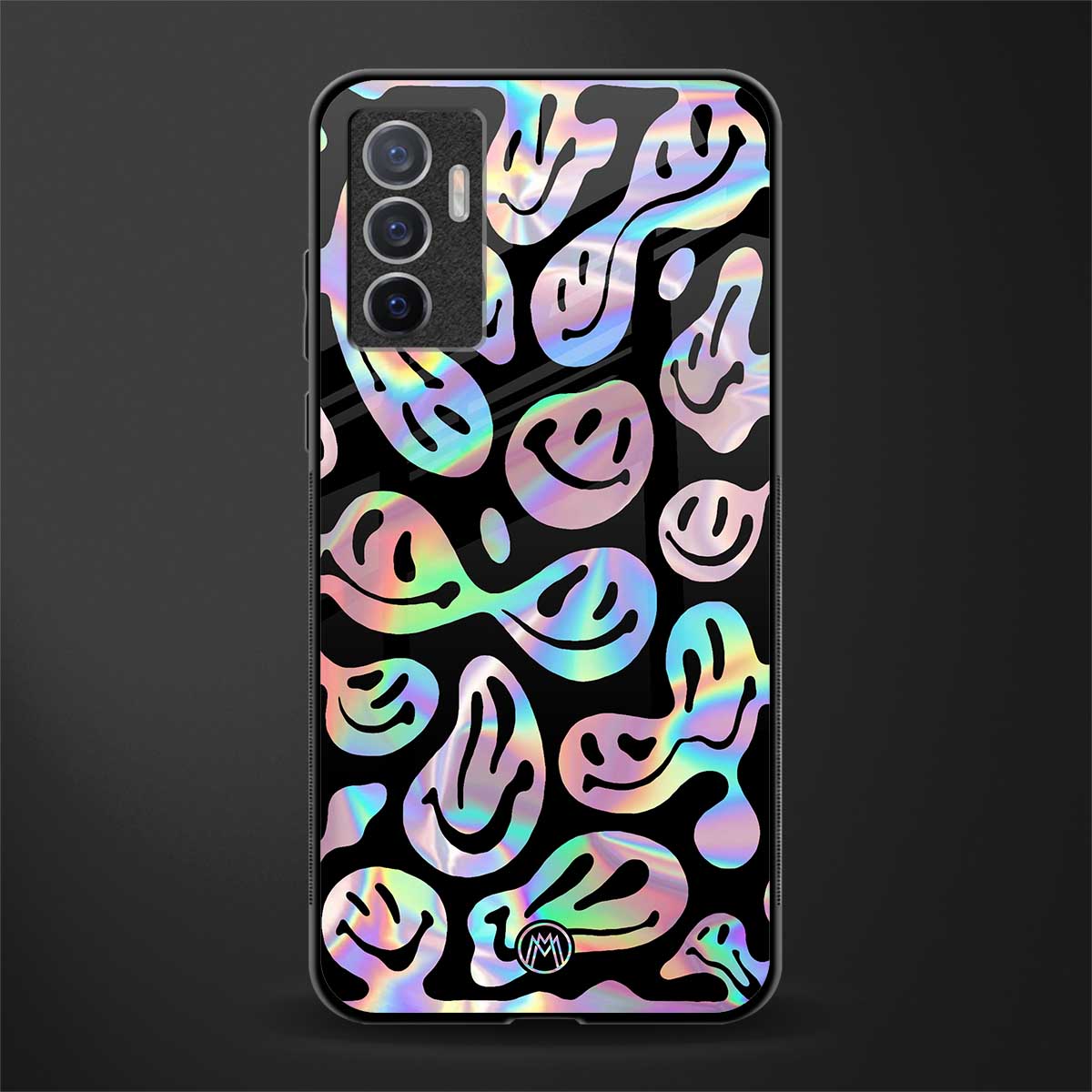 acid smiles chromatic edition glass case for vivo v23e image