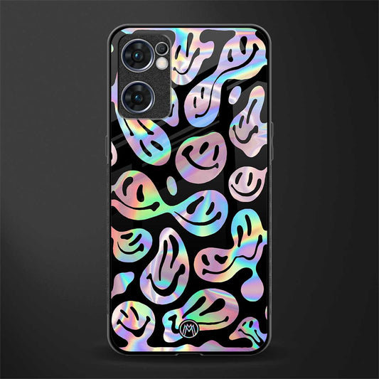 acid smiles chromatic edition glass case for oppo reno7 5g image
