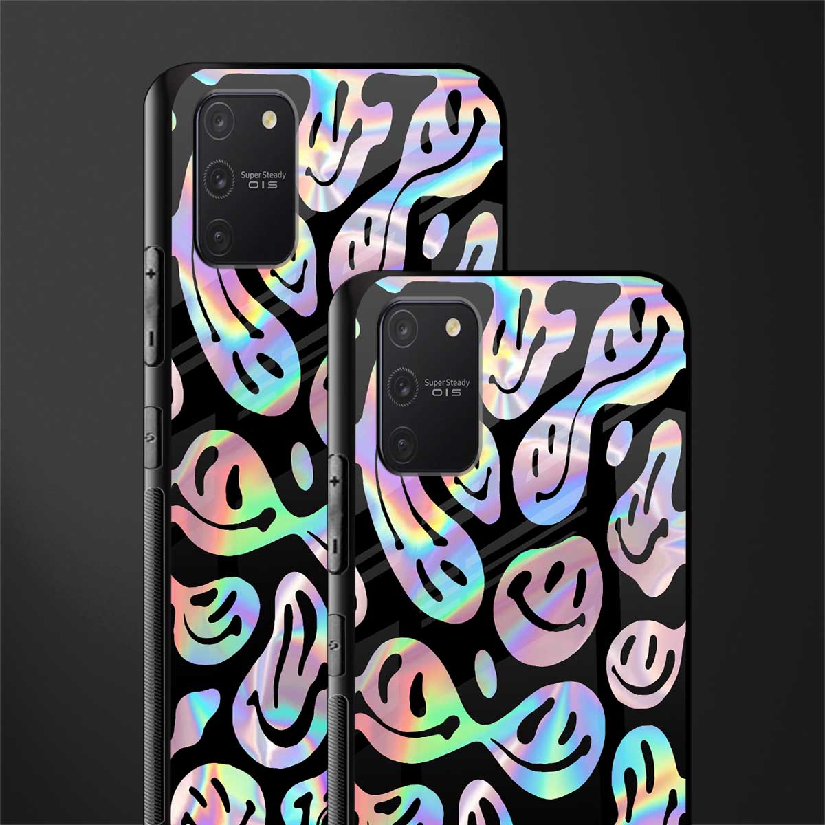 acid smiles chromatic edition glass case for samsung galaxy a91 image-2