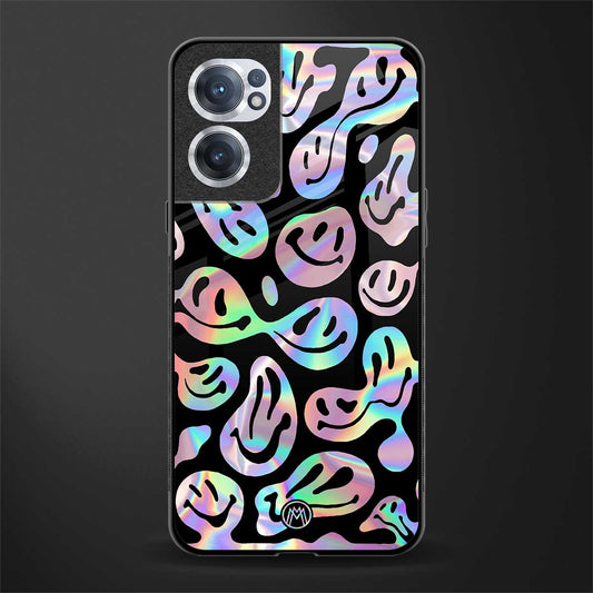 acid smiles chromatic edition glass case for oneplus nord ce 2 5g image