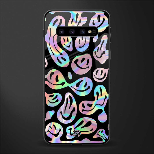 acid smiles chromatic edition glass case for samsung galaxy s10 plus image