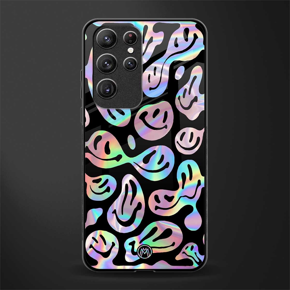 acid smiles chromatic edition glass case for samsung galaxy s21 ultra image