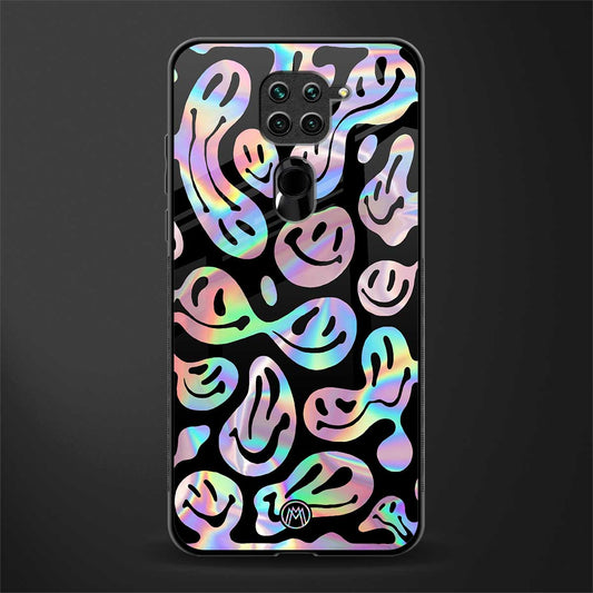 acid smiles chromatic edition glass case for redmi note 9 image
