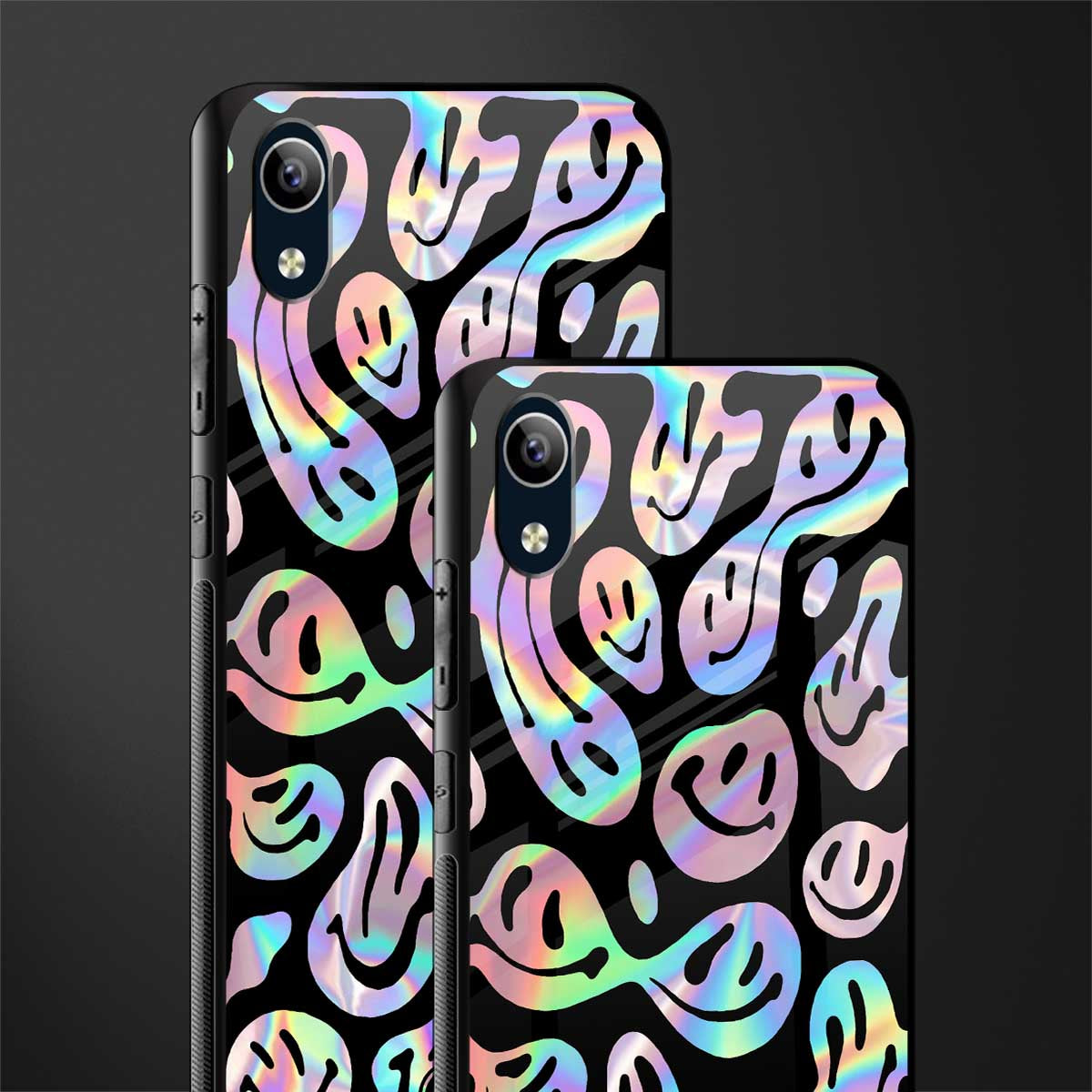 acid smiles chromatic edition glass case for vivo y90 image-2