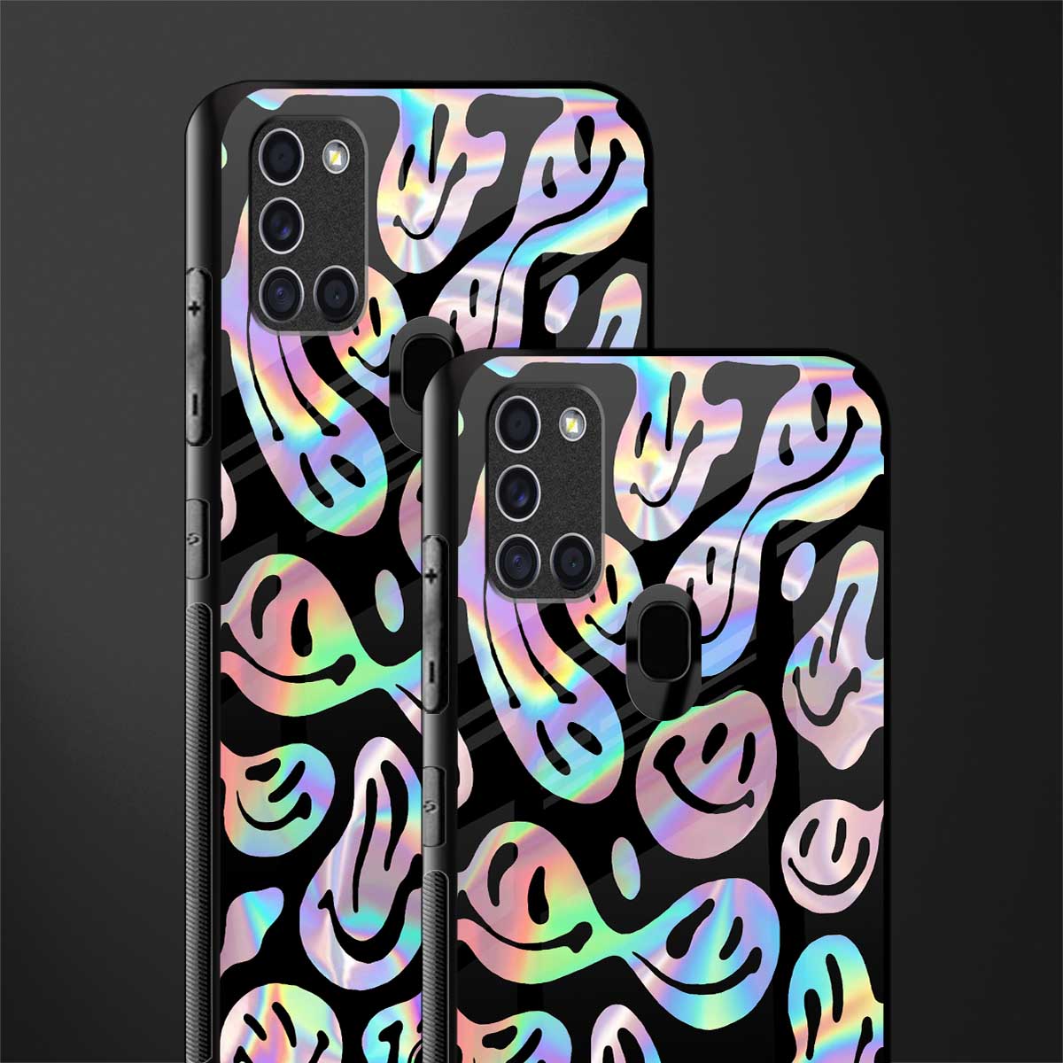 acid smiles chromatic edition glass case for samsung galaxy a21s image-2