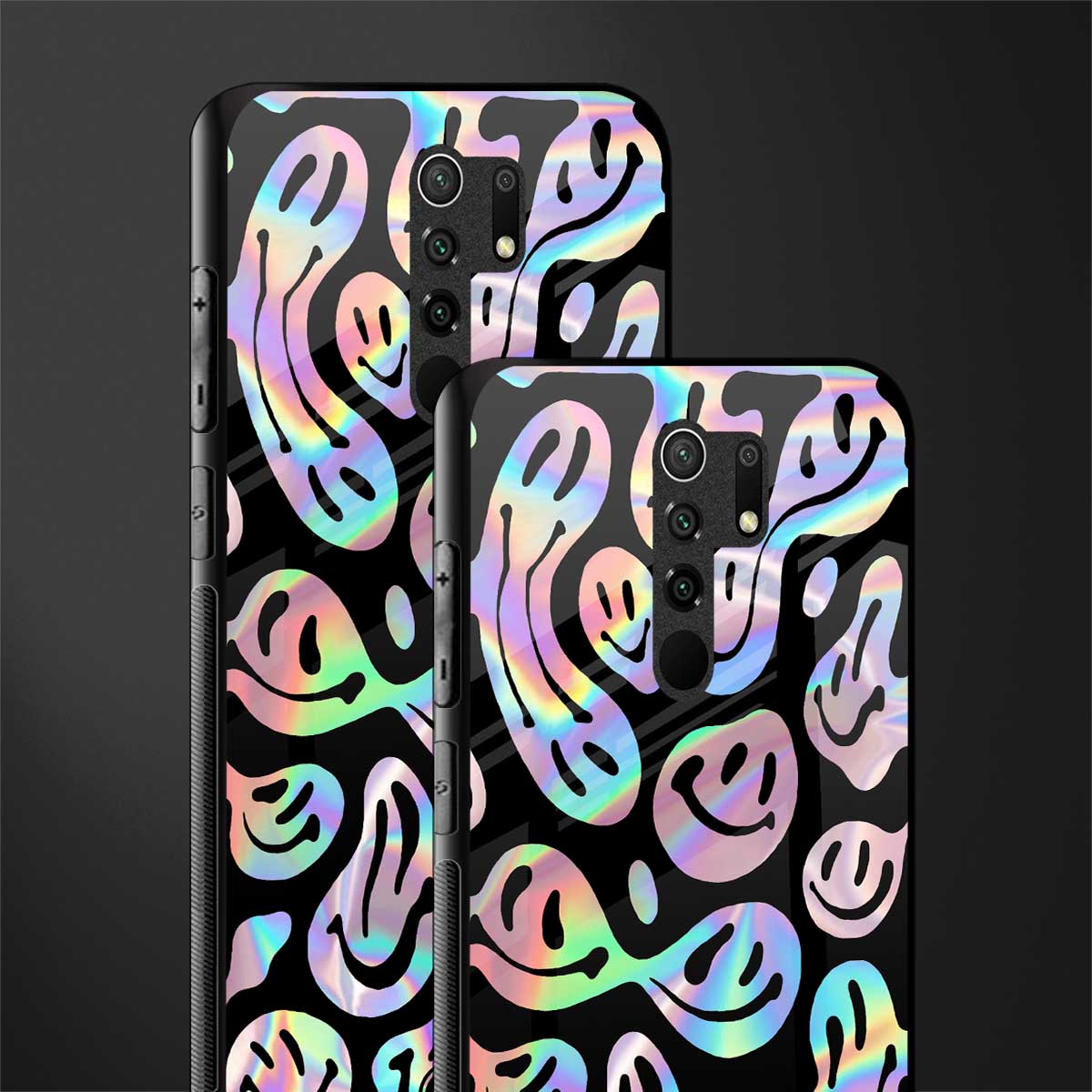acid smiles chromatic edition glass case for poco m2 reloaded image-2