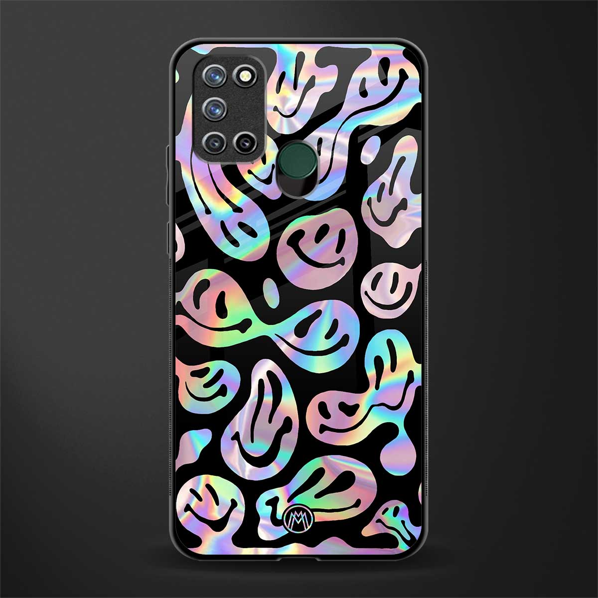 acid smiles chromatic edition glass case for realme 7i image
