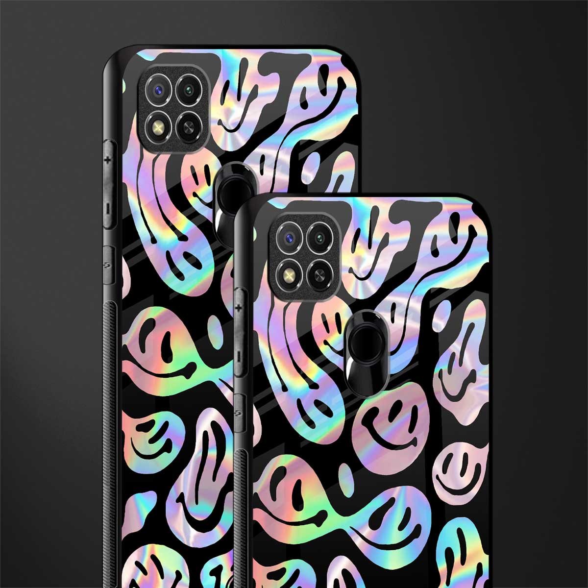acid smiles chromatic edition glass case for redmi 9 image-2