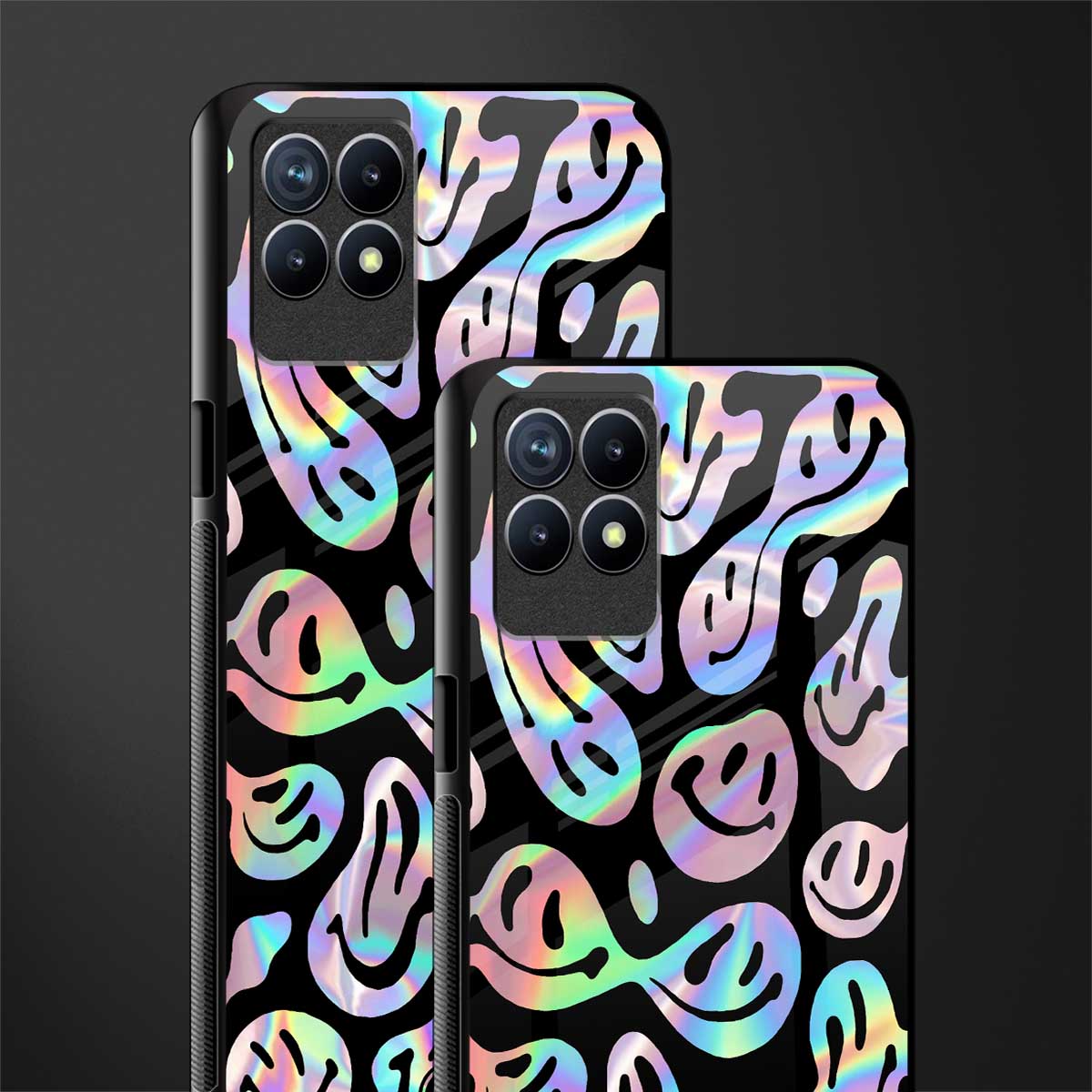 acid smiles chromatic edition glass case for realme 8i image-2