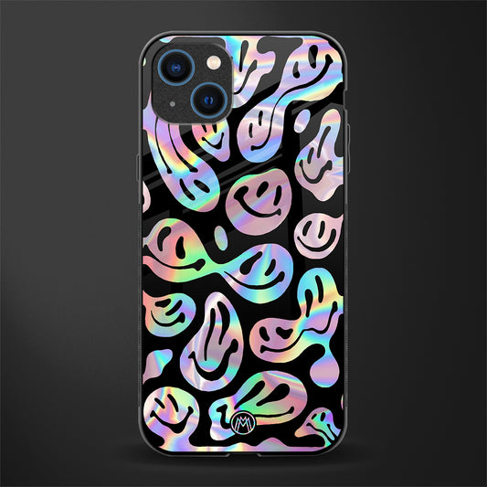 acid smiles chromatic edition glass case for iphone 14 image