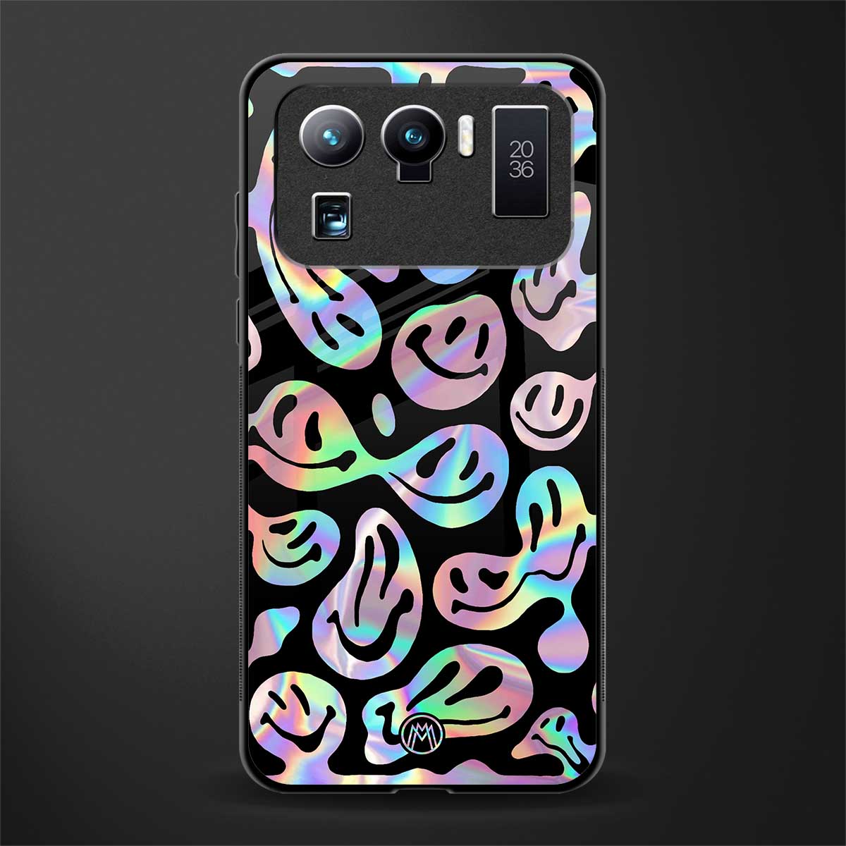 acid smiles chromatic edition glass case for mi 11 ultra 5g image