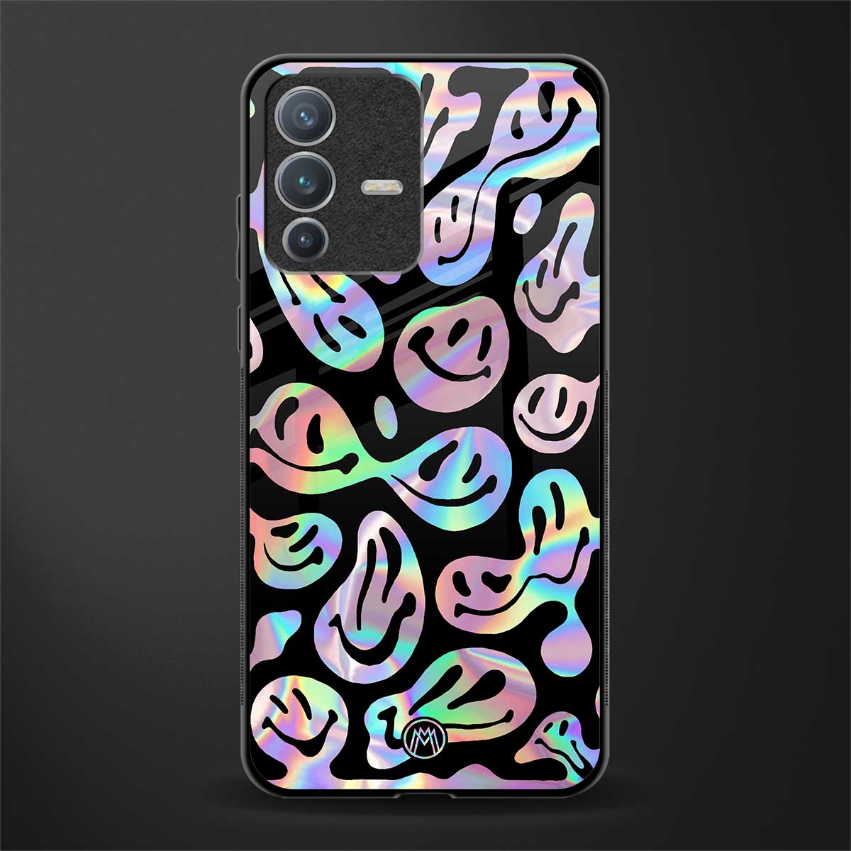 acid smiles chromatic edition glass case for vivo v23 pro 5g image