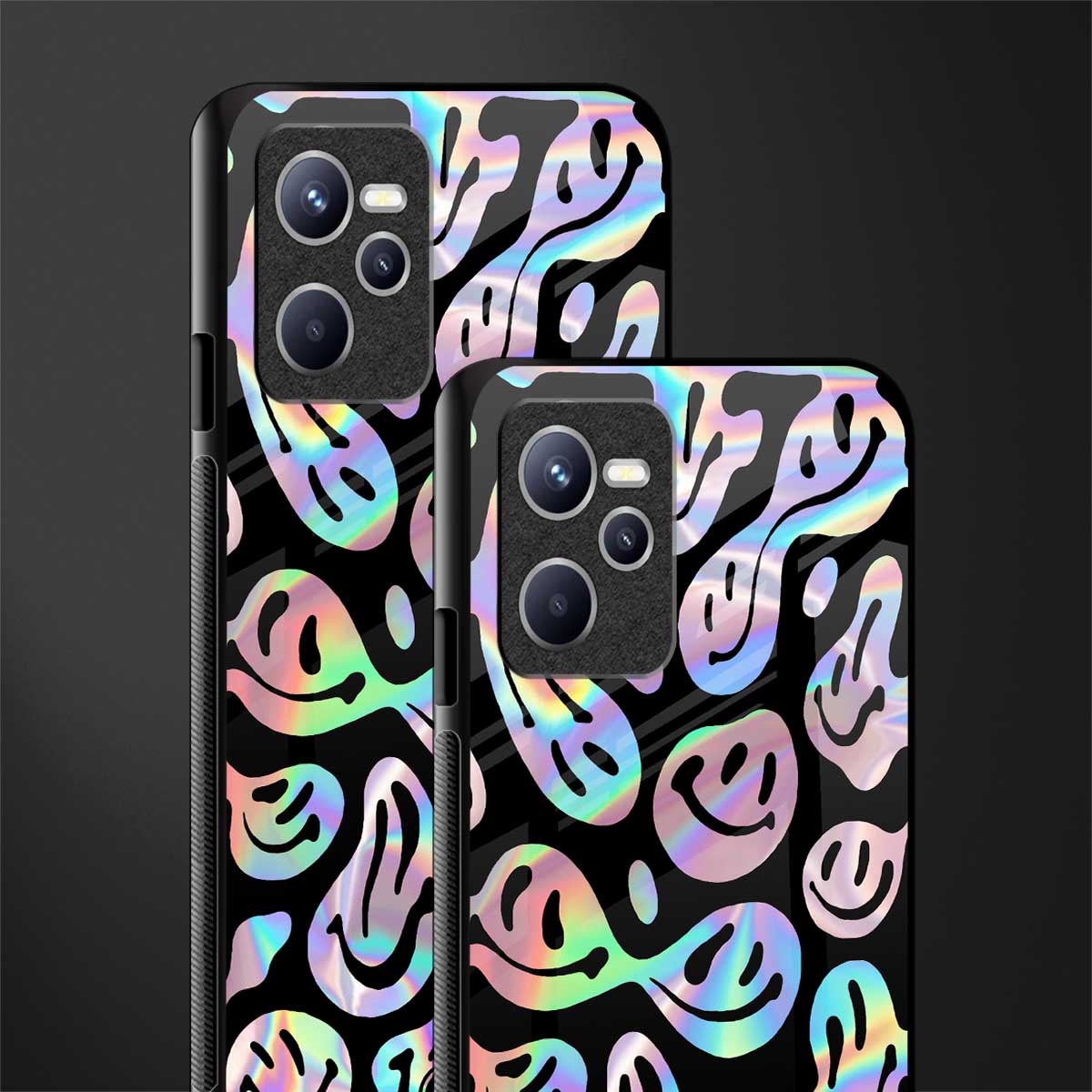 acid smiles chromatic edition glass case for realme c35 image-2