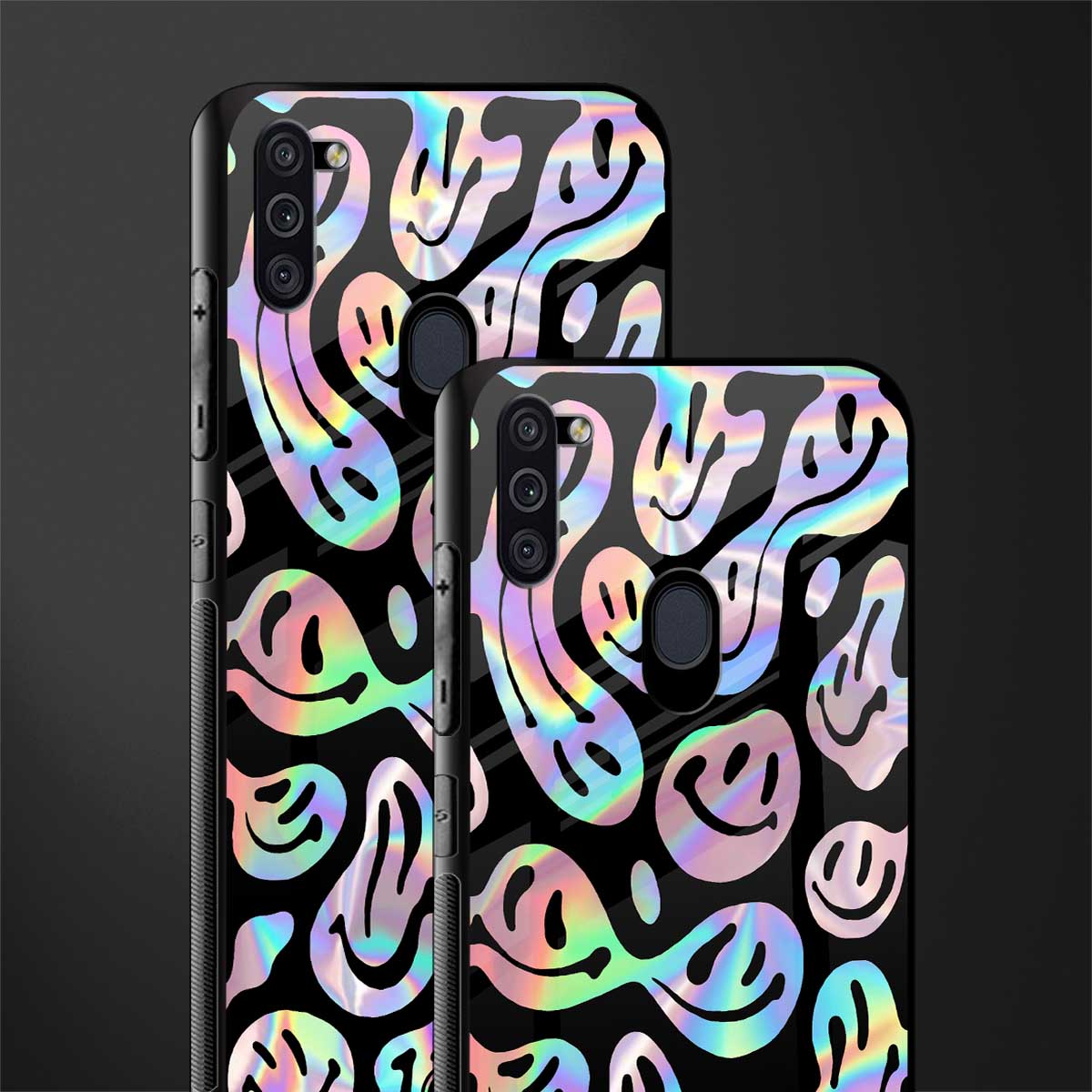 acid smiles chromatic edition glass case for samsung galaxy m11 image-2