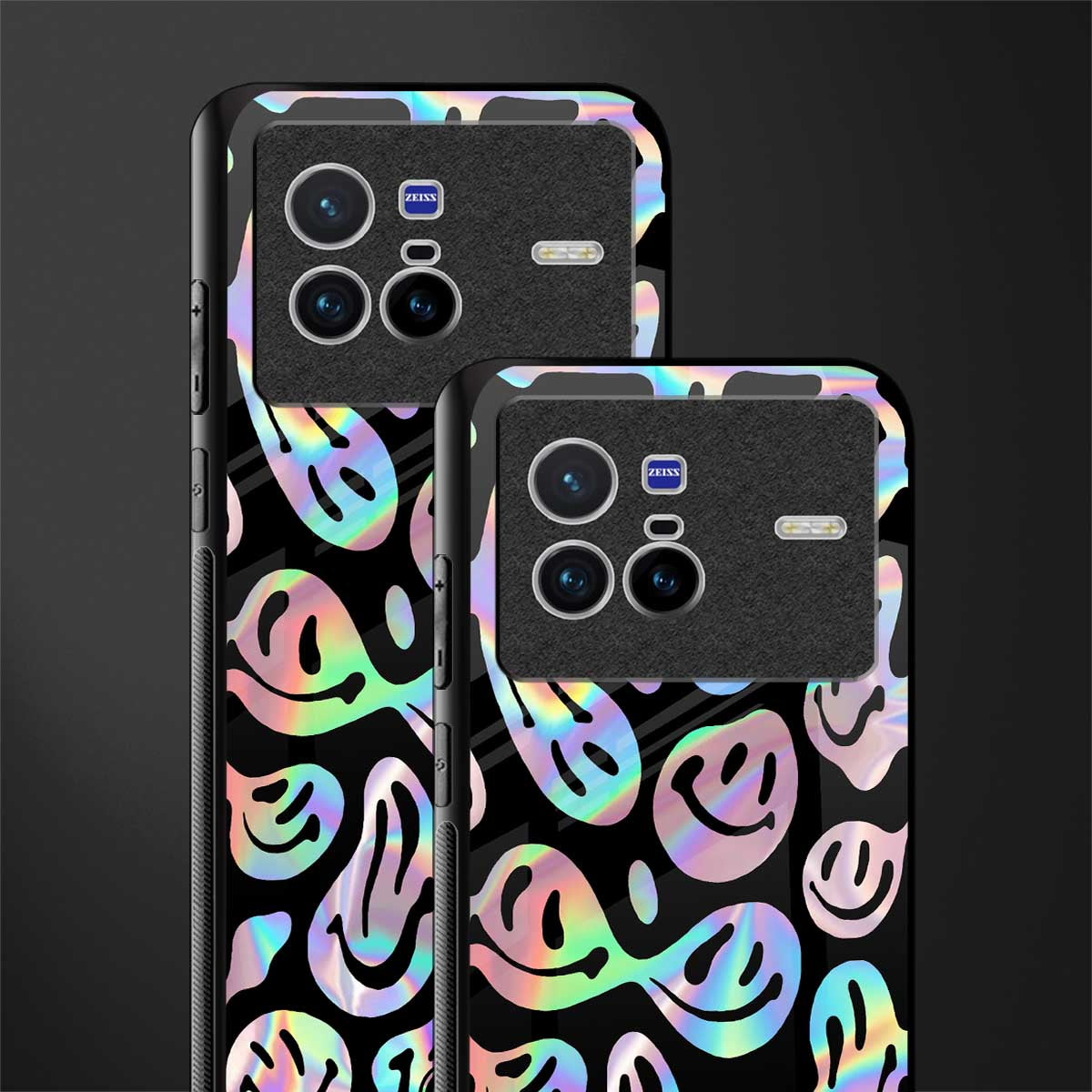 acid smiles chromatic edition glass case for vivo x80 image-2