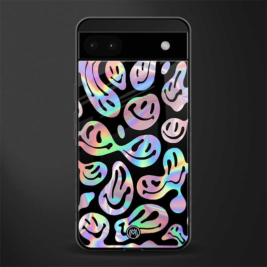 acid smiles chromatic edition back phone cover | glass case for google pixel 6a