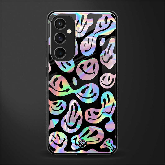 acid smiles chromatic edition back phone cover | glass case for samsung galaxy s23 fe 5g