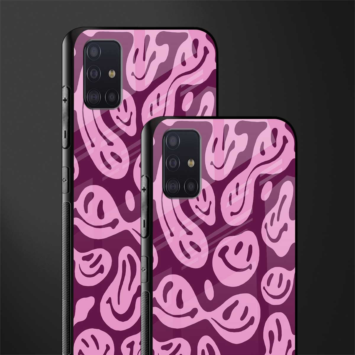 acid smiles grape edition glass case for samsung galaxy a71 image-2