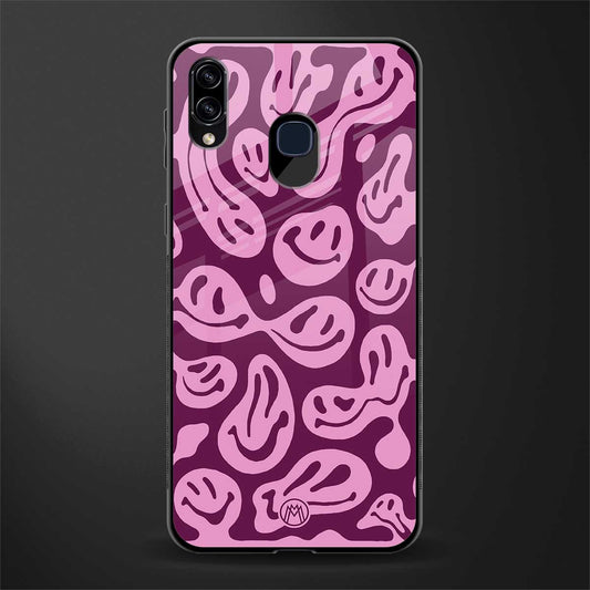 acid smiles grape edition glass case for samsung galaxy a20 image