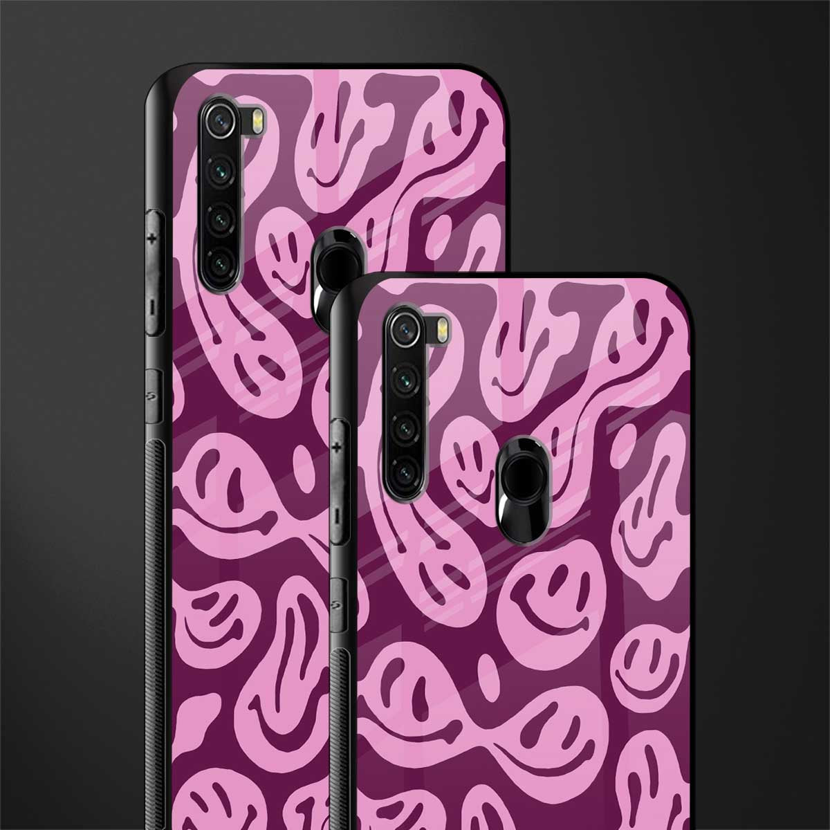 acid smiles grape edition glass case for redmi note 8 image-2