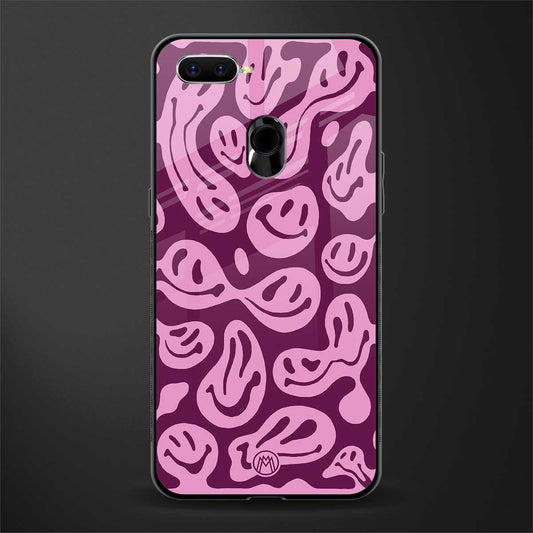 acid smiles grape edition glass case for oppo a5s image