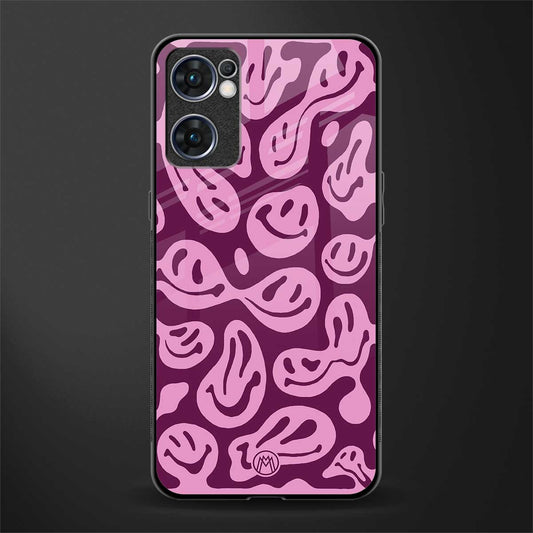 acid smiles grape edition glass case for oppo reno7 5g image