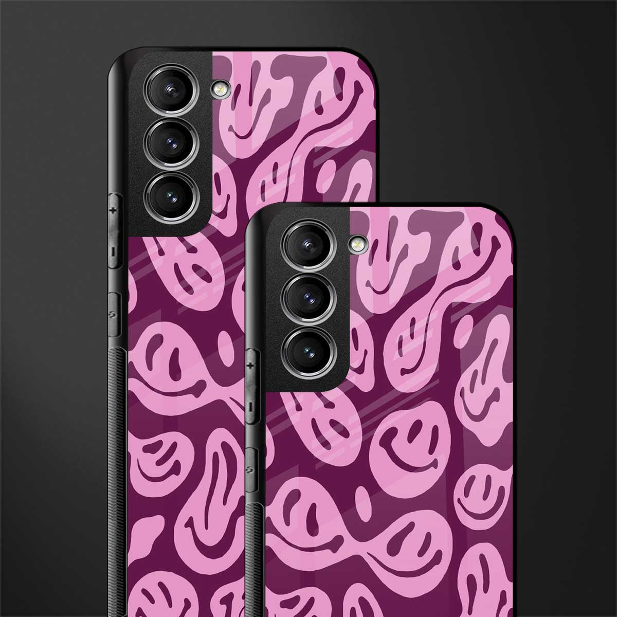 acid smiles grape edition glass case for samsung galaxy s21 fe 5g image-2