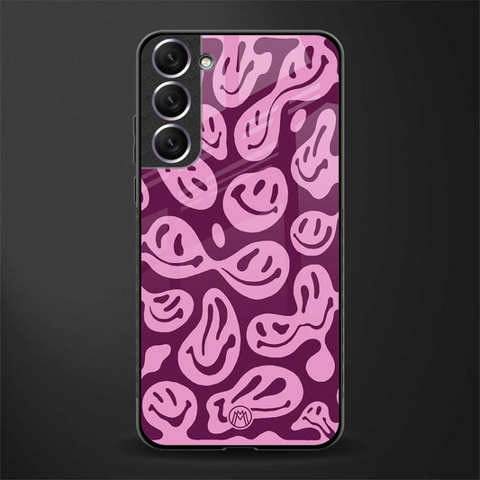 acid smiles grape edition glass case for samsung galaxy s22 5g image