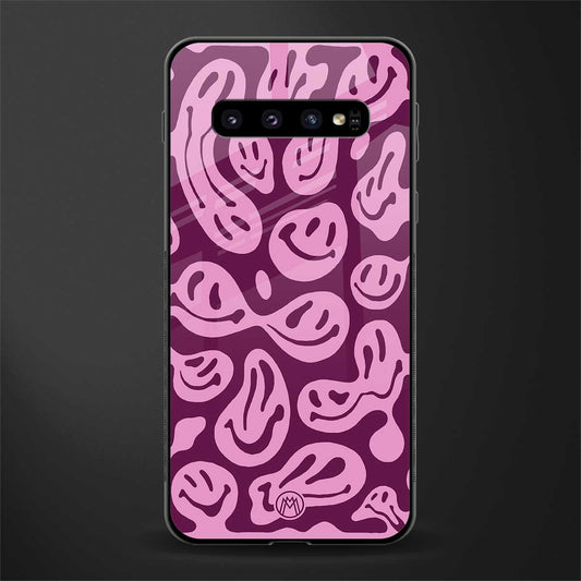 acid smiles grape edition glass case for samsung galaxy s10 plus image