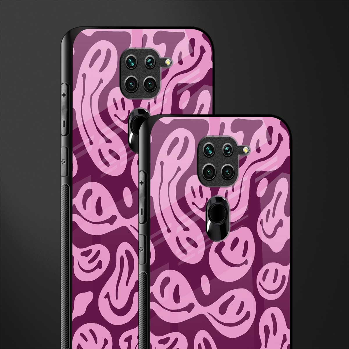 acid smiles grape edition glass case for redmi note 9 image-2