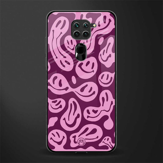 acid smiles grape edition glass case for redmi note 9 image