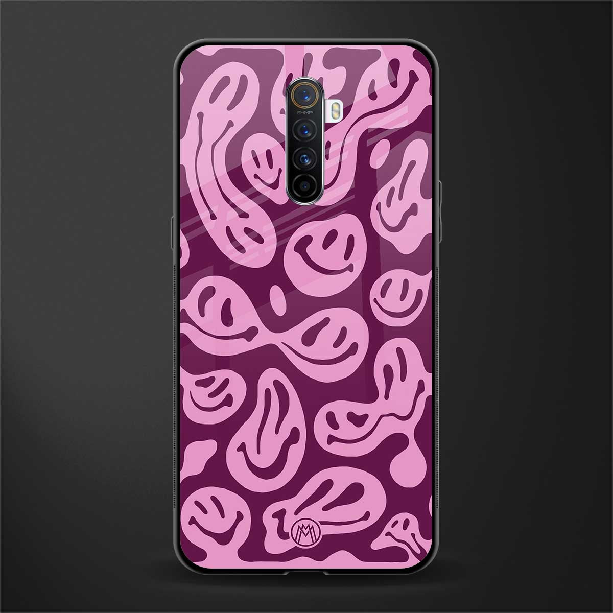 acid smiles grape edition glass case for realme x2 pro image