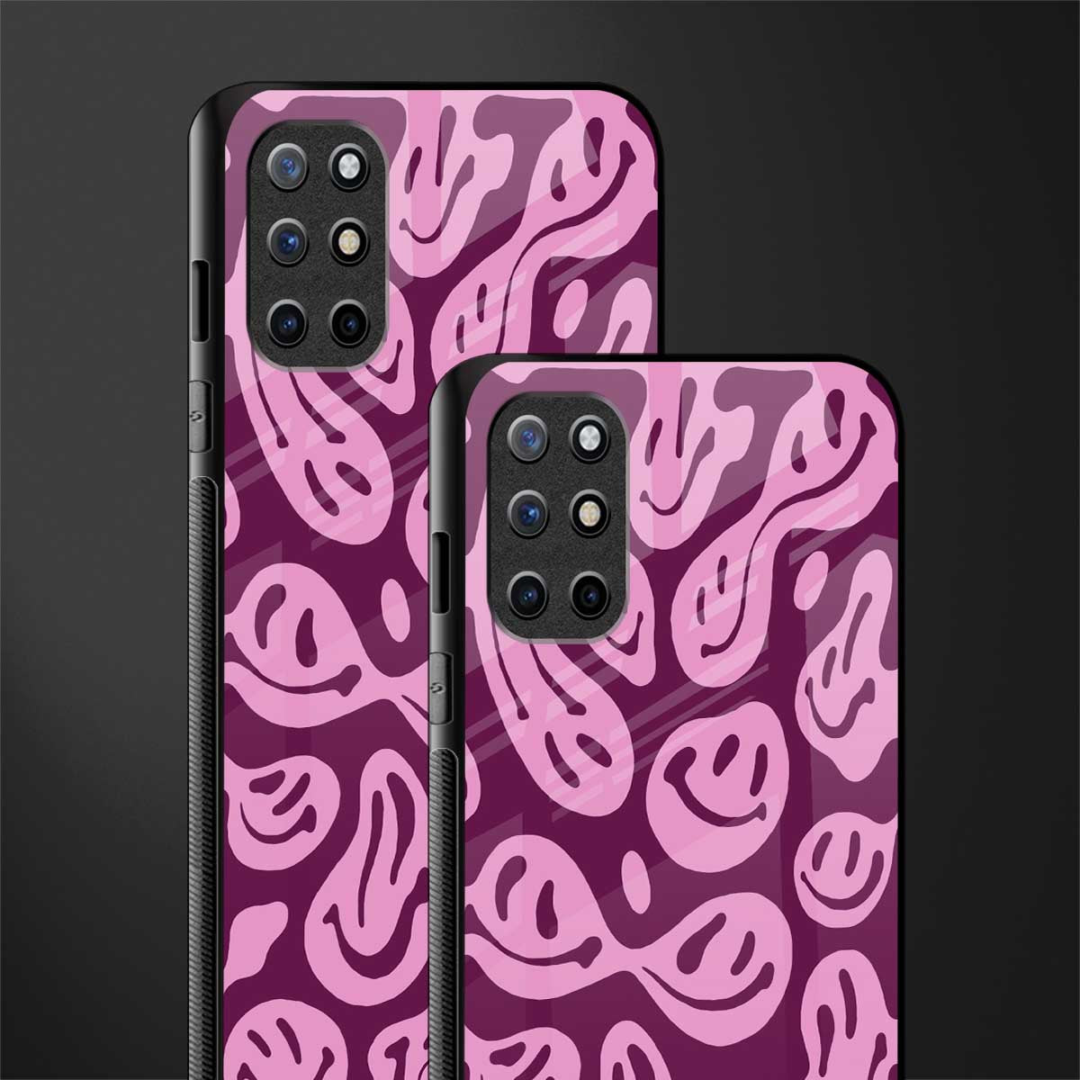 acid smiles grape edition glass case for oneplus 8t image-2