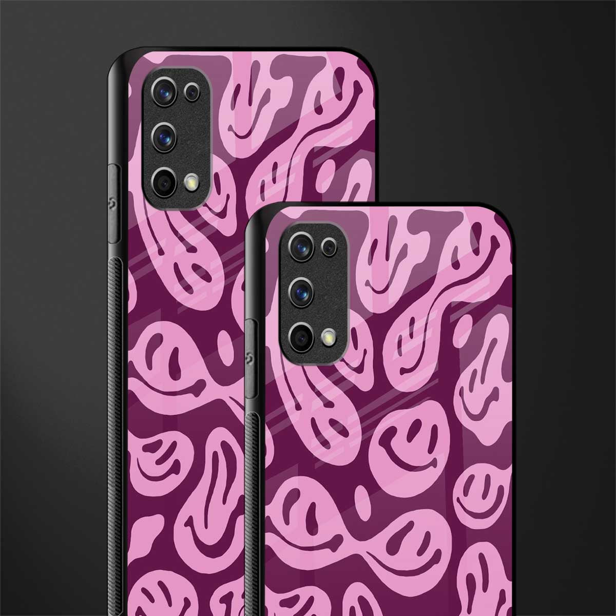 acid smiles grape edition glass case for realme 7 pro image-2