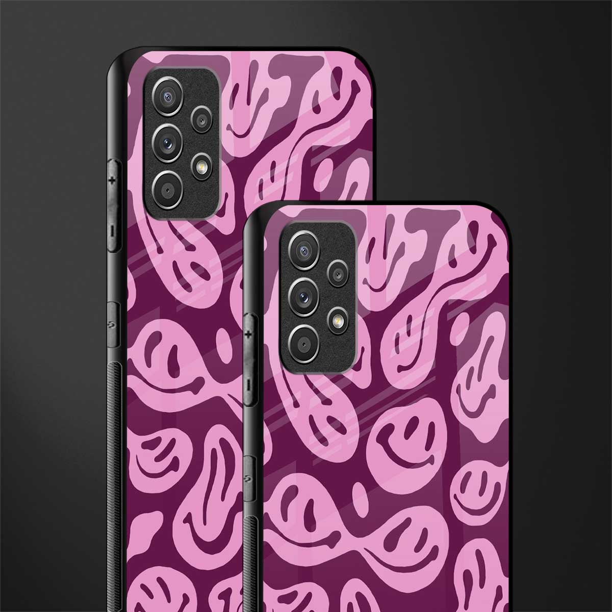 acid smiles grape edition glass case for samsung galaxy a32 4g image-2
