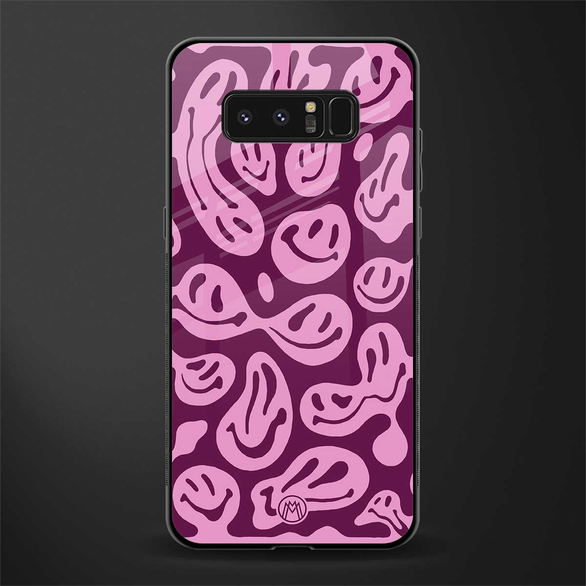 acid smiles grape edition glass case for samsung galaxy note 8 image
