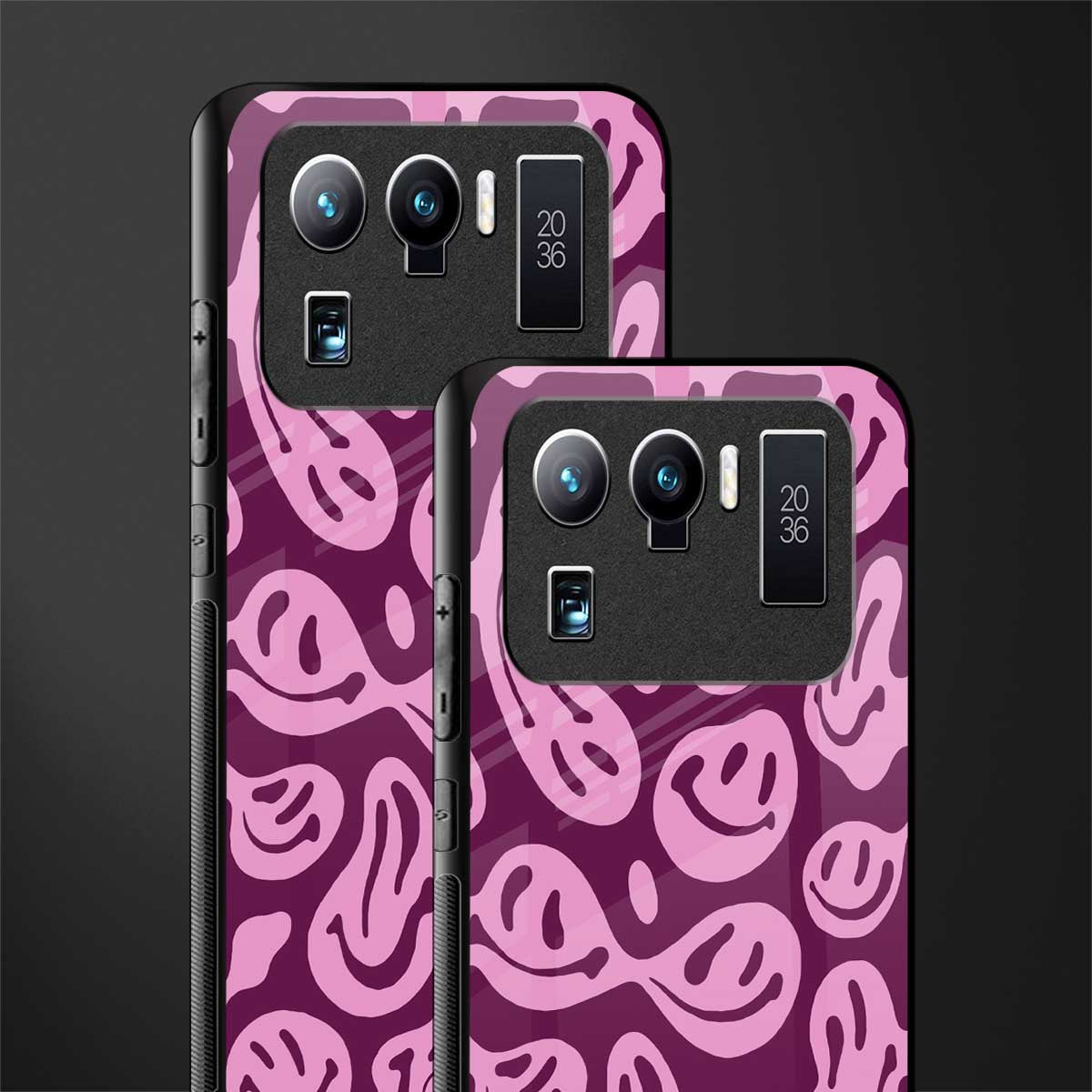 acid smiles grape edition glass case for mi 11 ultra 5g image-2