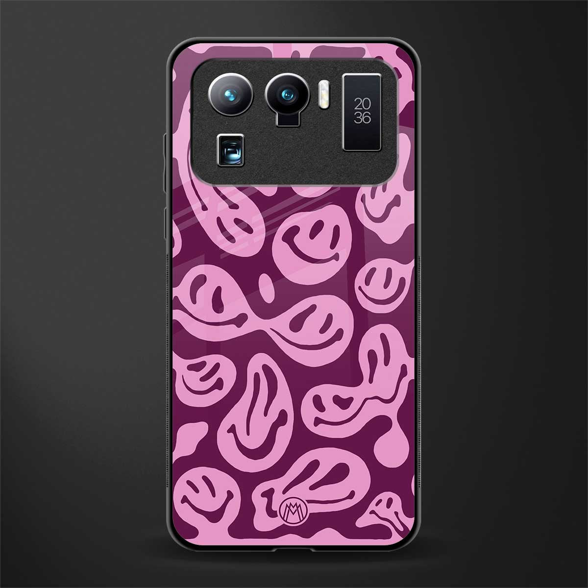 acid smiles grape edition glass case for mi 11 ultra 5g image